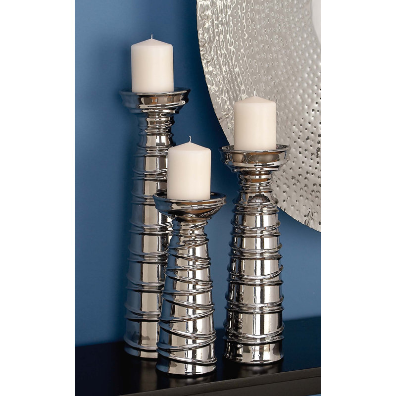 Cole & Grey 3 Piece Candle Holder Set & Reviews Wayfair